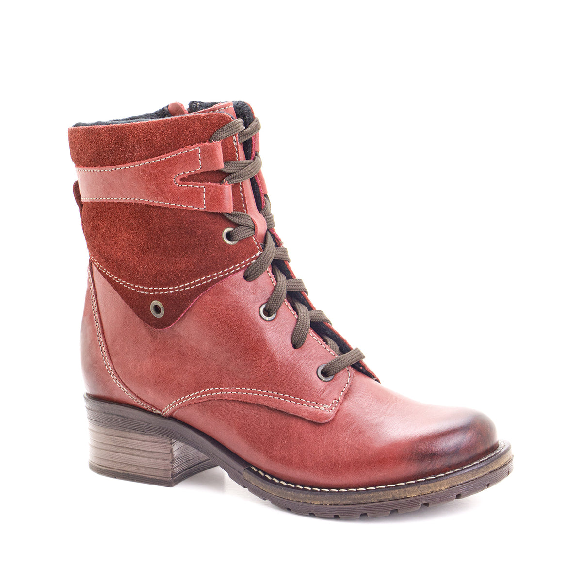 Kara Scrunched Leather & Suede Boot