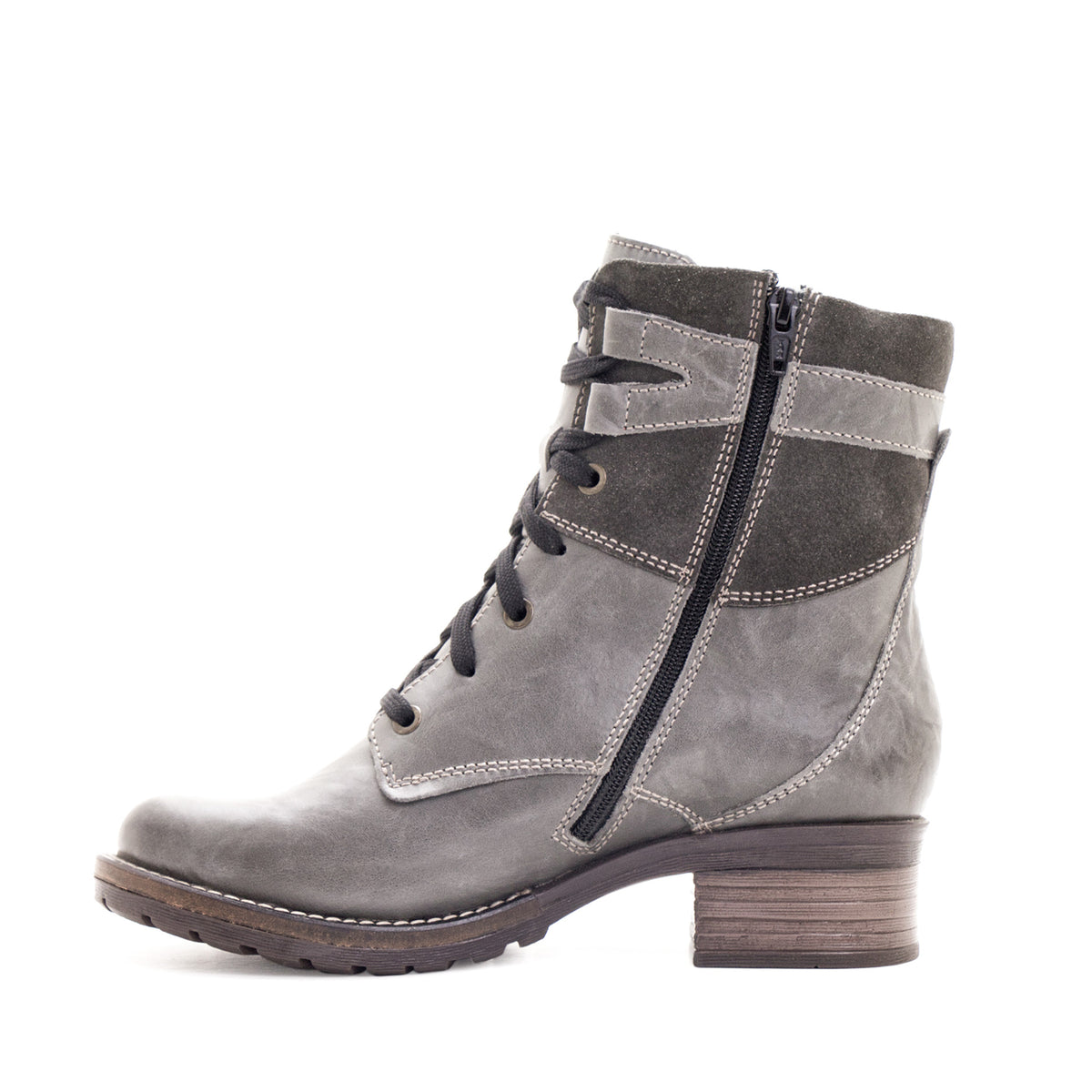 Kara Scrunched Leather & Suede Boot