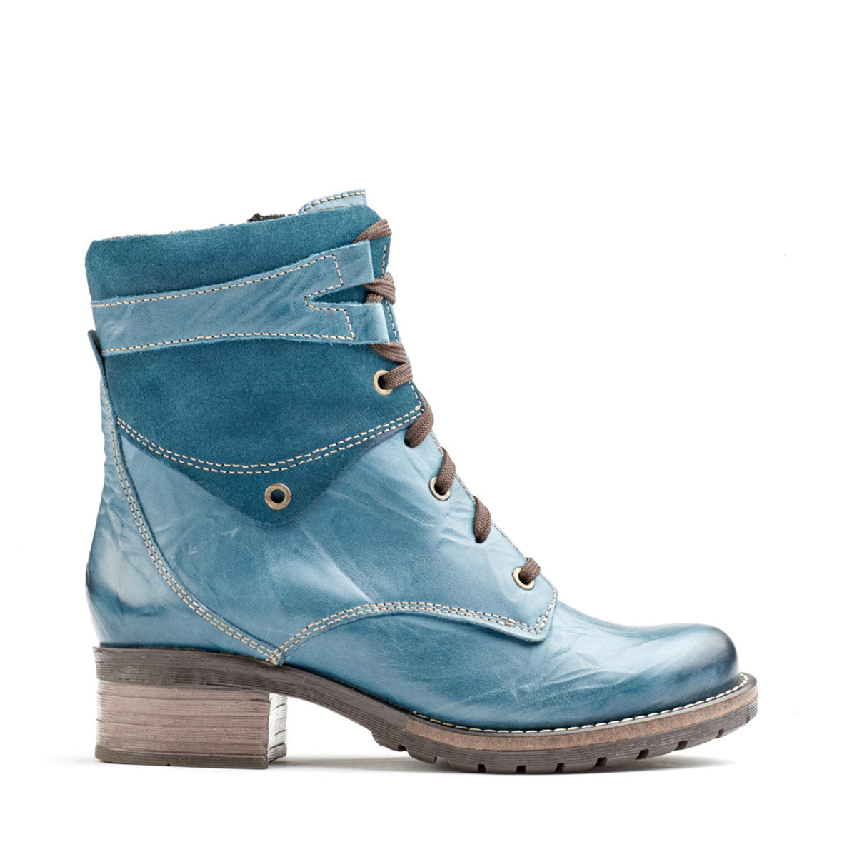 Kara Scrunched Leather & Suede Boot