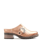 Karina Scrunched Leather Clog Mule