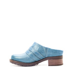 Karina Scrunched Leather Clog Mule