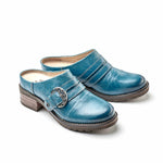 Karina Scrunched Leather Clog Mule
