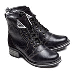 Karissa Scrunched Leather & Suede Boot