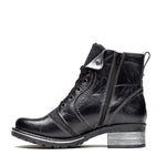 Karissa Burel Scrunched Leather & Suede Boot
