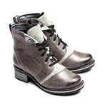 Karissa Burel Scrunched Leather & Suede Boot