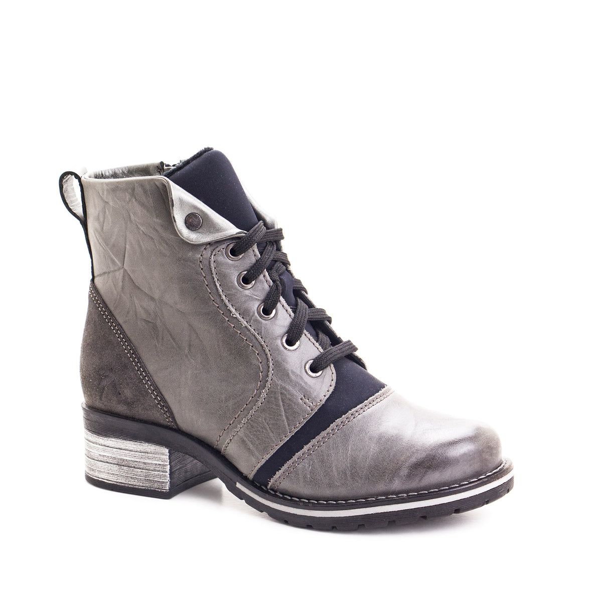 Karissa Scrunched Leather & Neoprene Boot