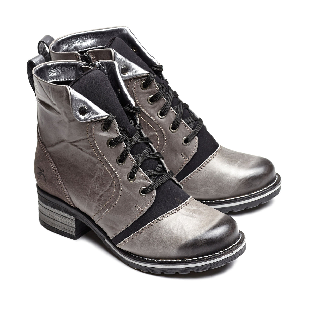 Karissa Scrunched Leather & Neoprene Boot