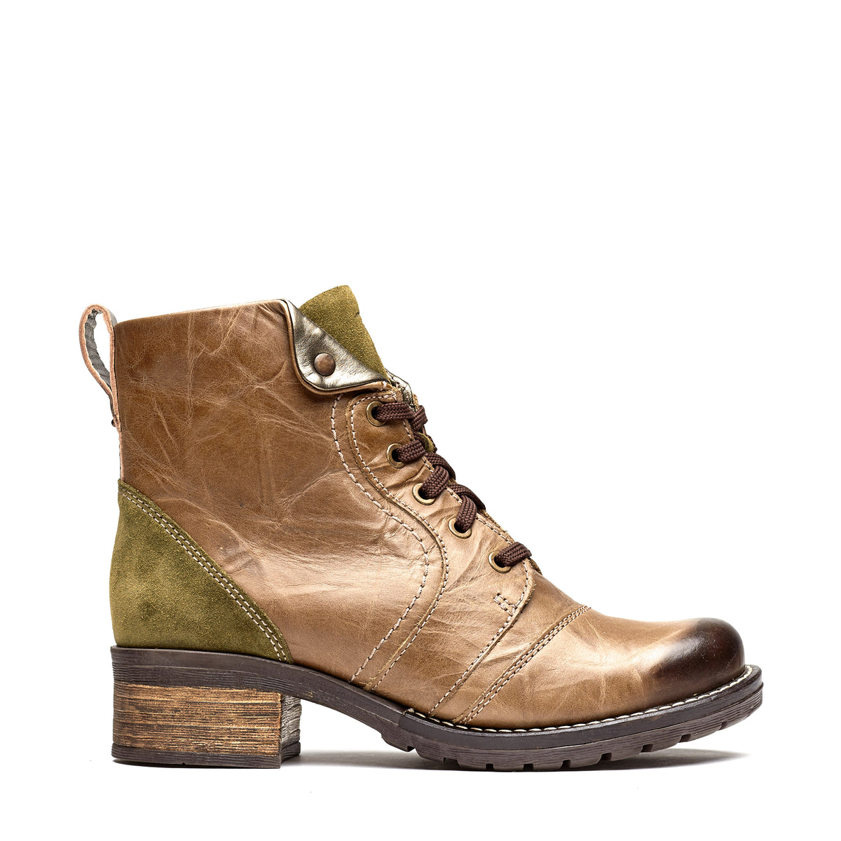 Karissa Scrunched Leather & Suede Boot