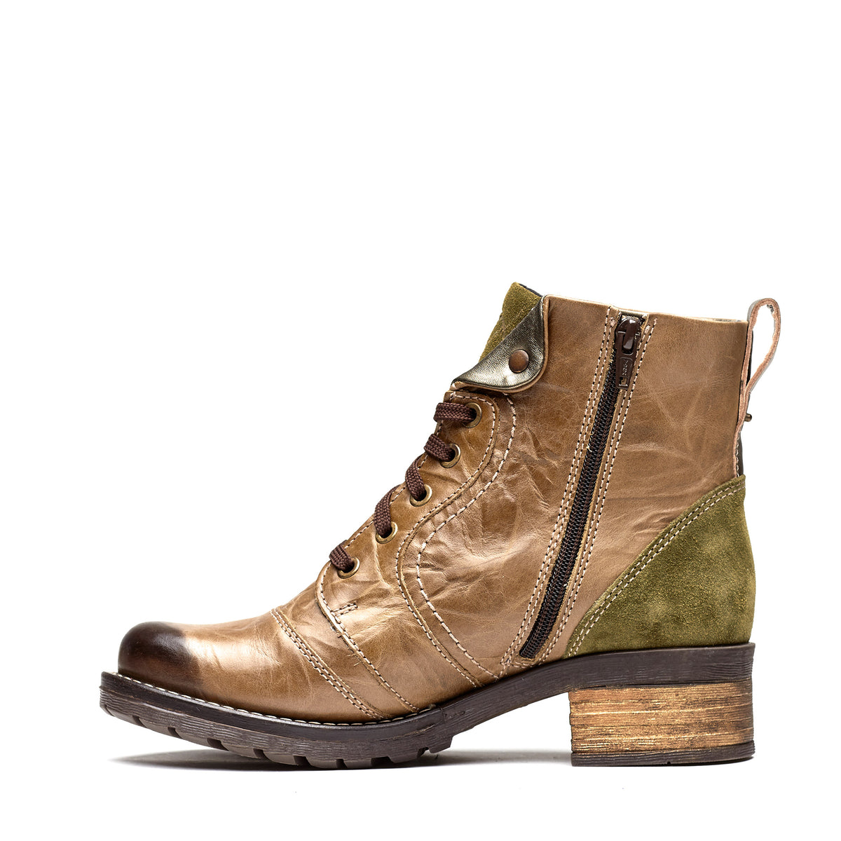 Karissa Scrunched Leather & Suede Boot