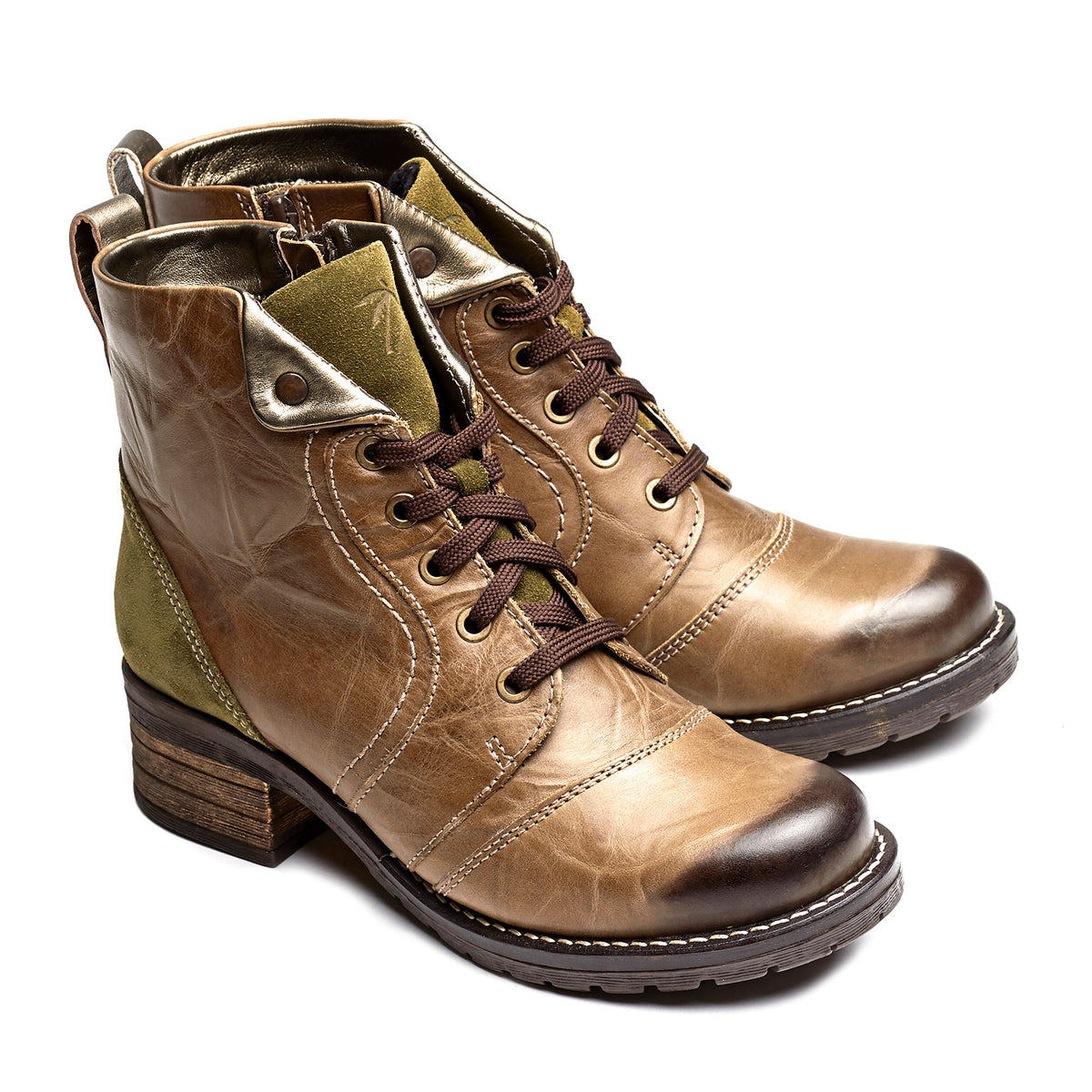 Karissa Scrunched Leather & Suede Boot