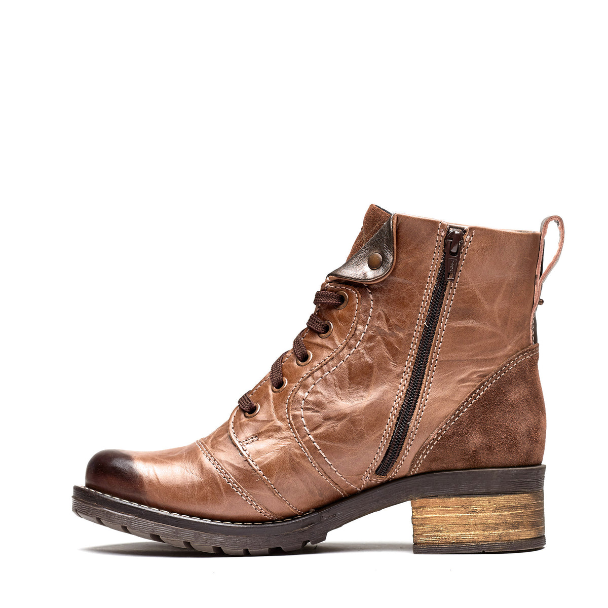 Karissa Scrunched Leather & Suede Boot