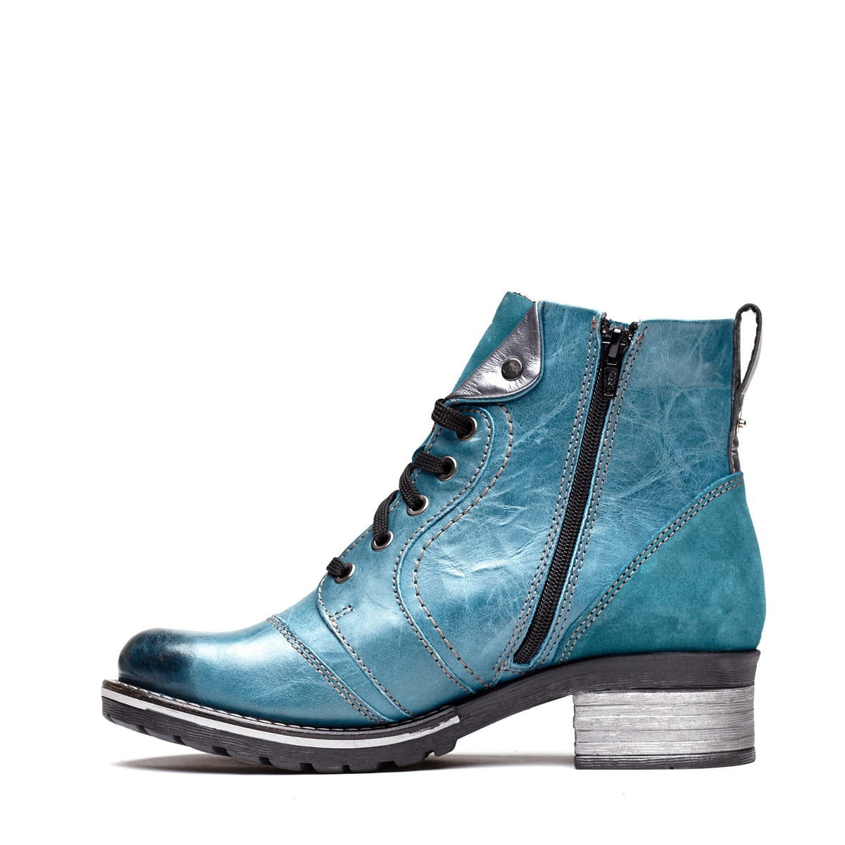 Karissa Scrunched Leather & Suede Boot