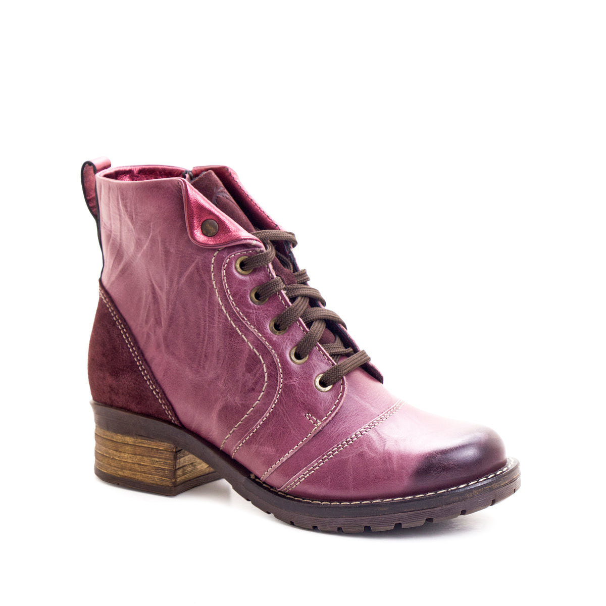 Karissa Scrunched Leather & Suede Boot