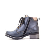 Karolina Metallic Leather Lace-Up Bootie