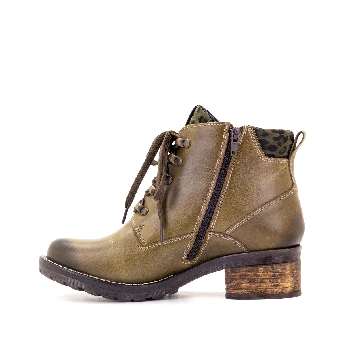 Karolina Metallic Leather Lace-Up Bootie