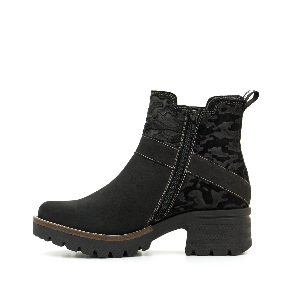 Katniss Nubuck Leather & Camo Boot