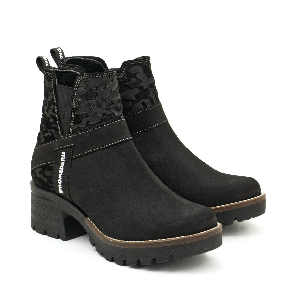 Katniss Nubuck Leather & Camo Boot