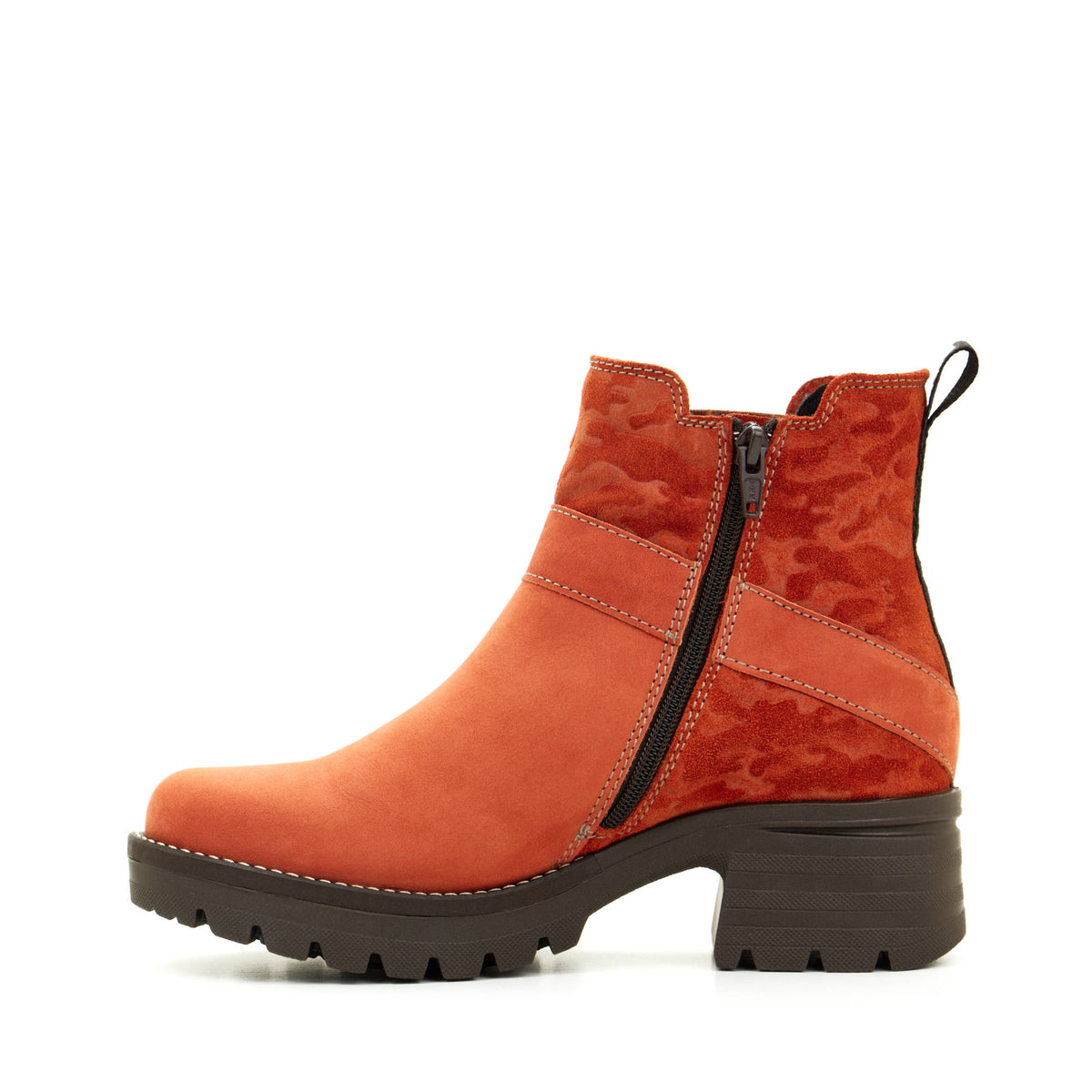 Katniss Nubuck Leather & Camo Boot