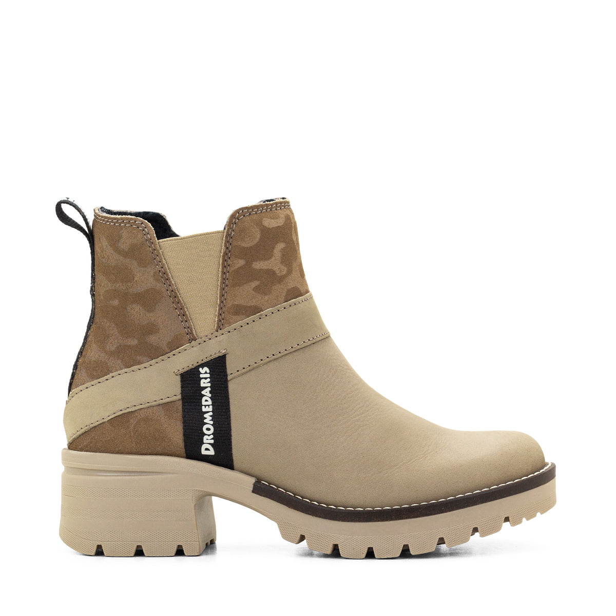 Katniss Nubuck Leather & Camo Boot