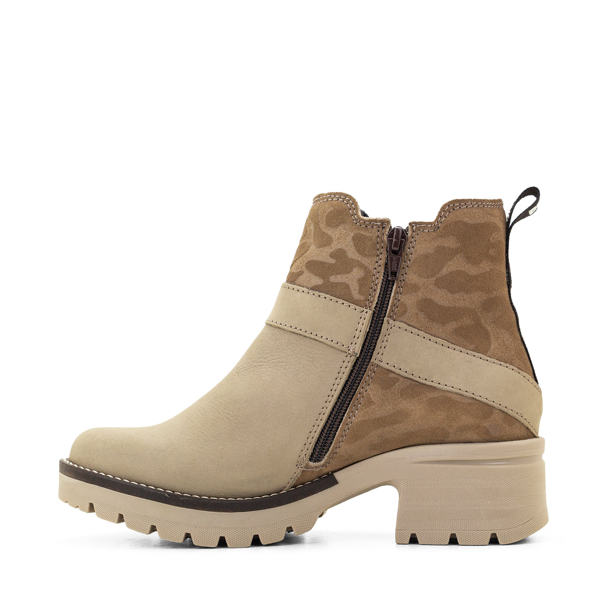 Katniss Nubuck Leather & Camo Boot