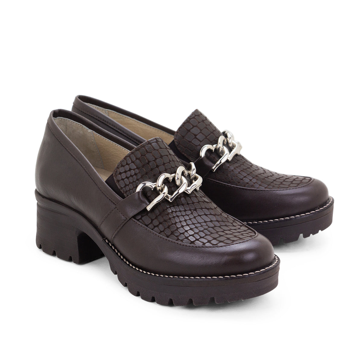 Kella Leather Platform Loafers