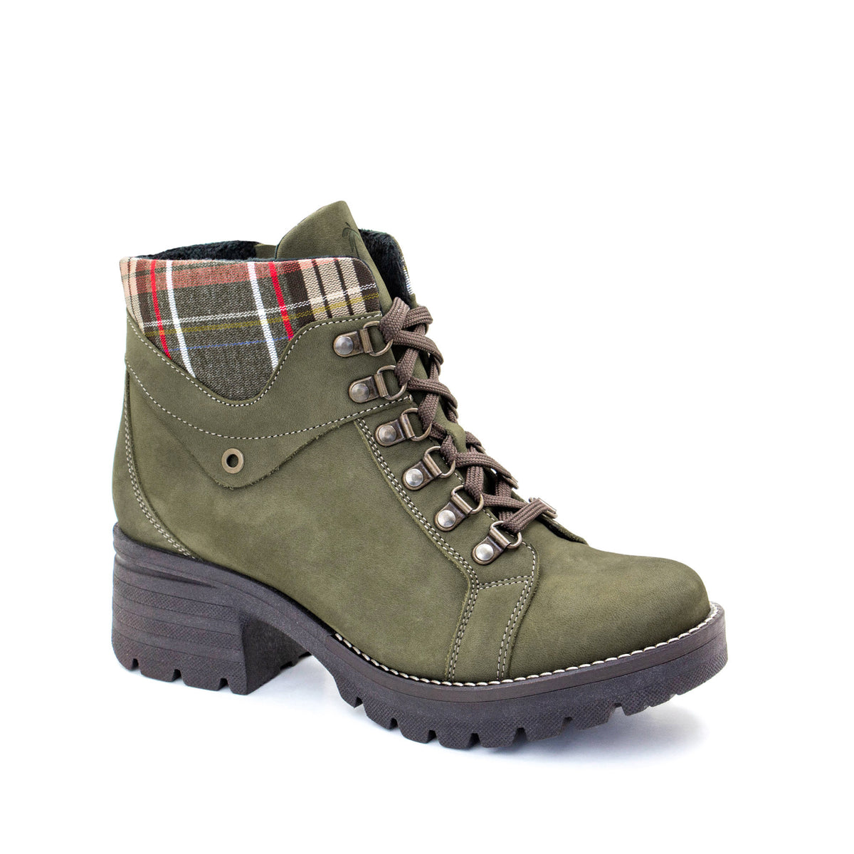 Kodiak Tartan Nubuck Leather Bootie