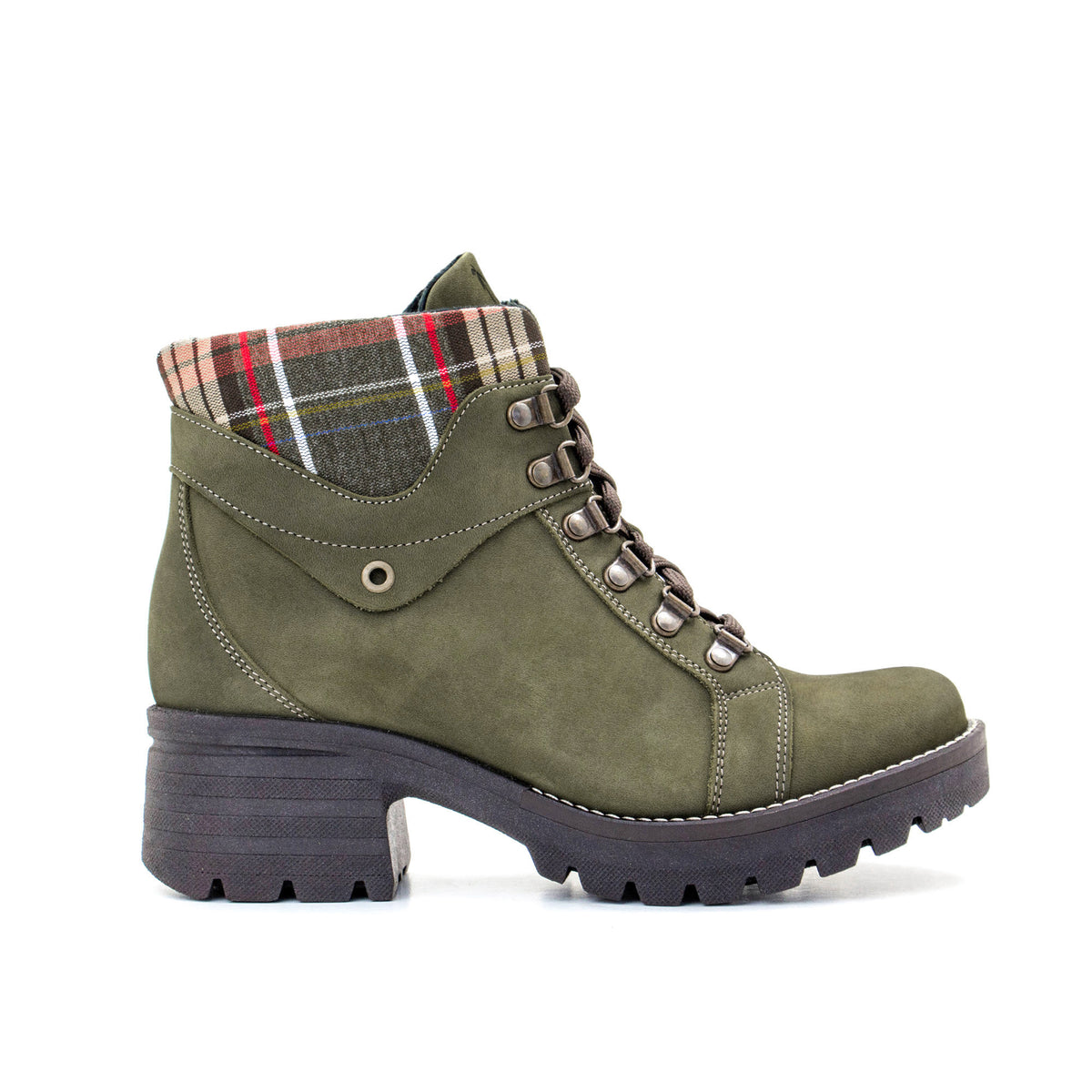 Kodiak Tartan Nubuck Leather Bootie