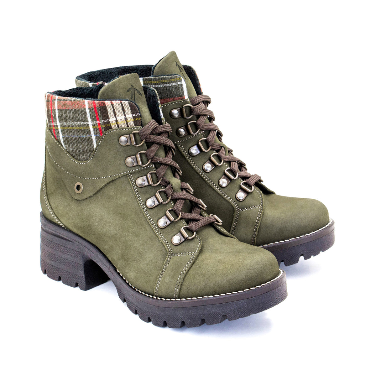 Kodiak Tartan Nubuck Leather Bootie