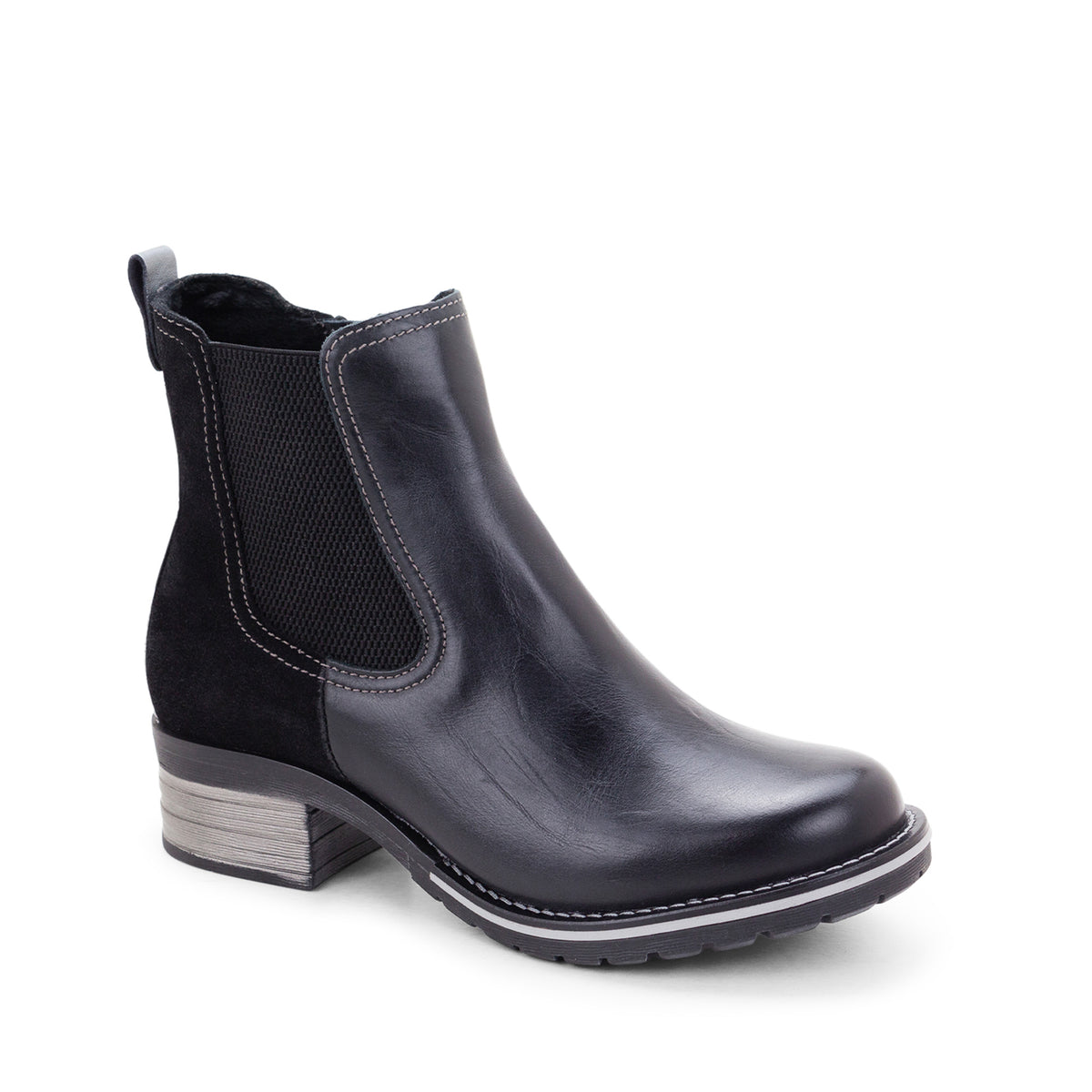 Kourtney Scrunched Leather Chelsea Boot