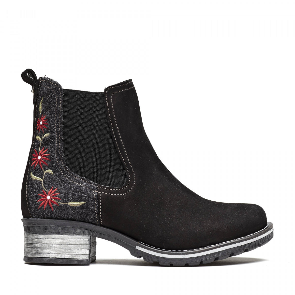 Kourtney Nubuck & Burel Wool Chelsea Boot