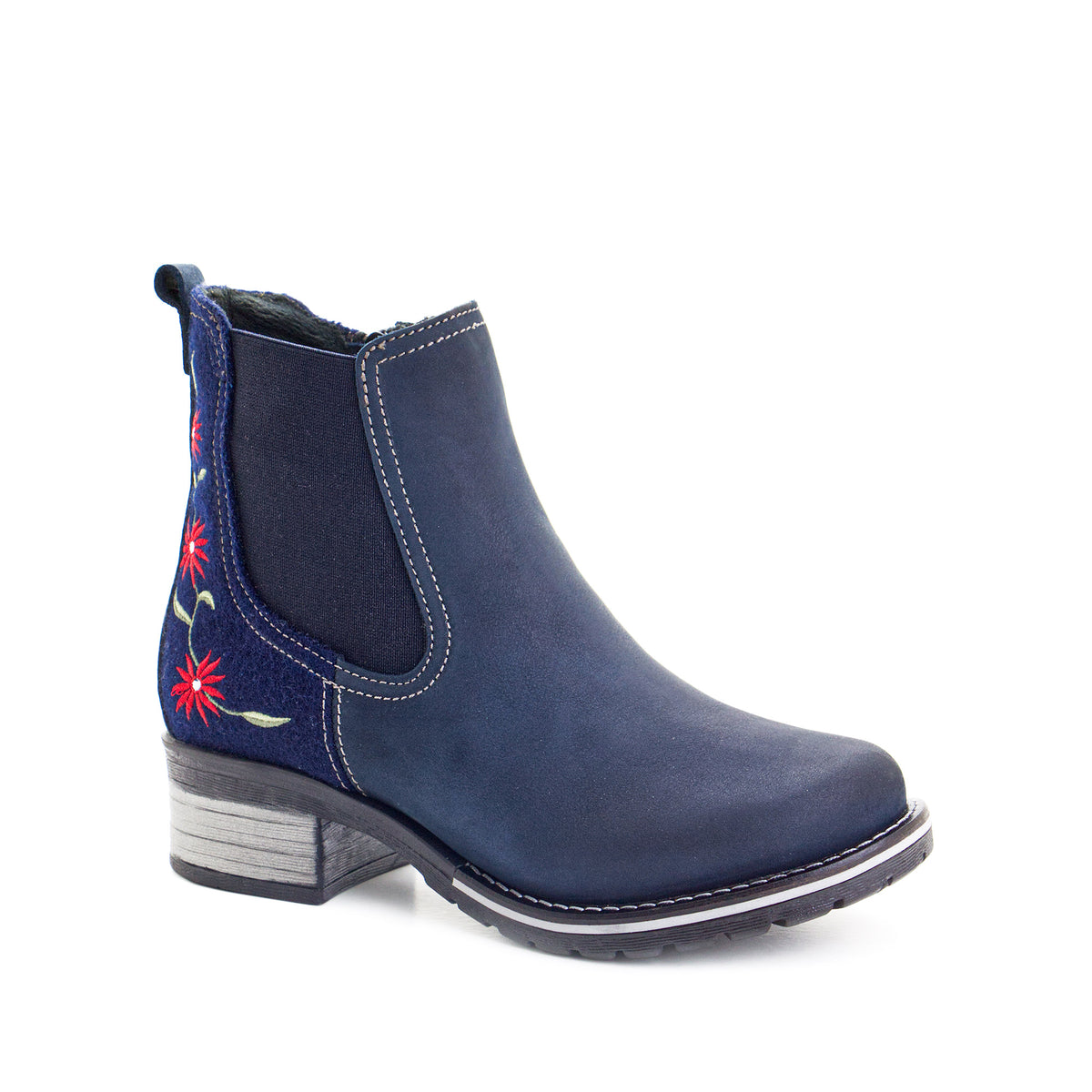 Kourtney Nubuck & Burel Wool Chelsea Boot