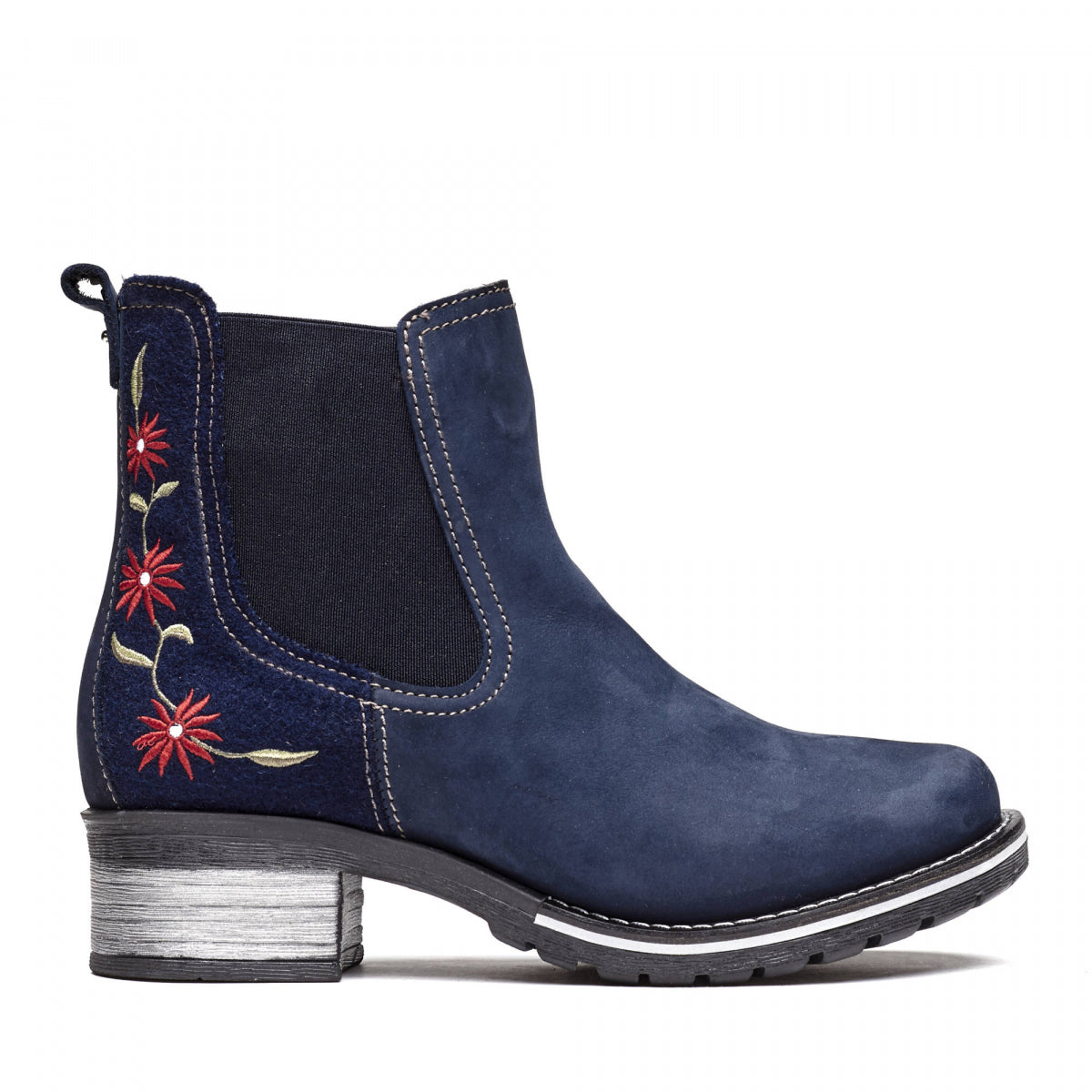 Kourtney Nubuck & Burel Wool Chelsea Boot