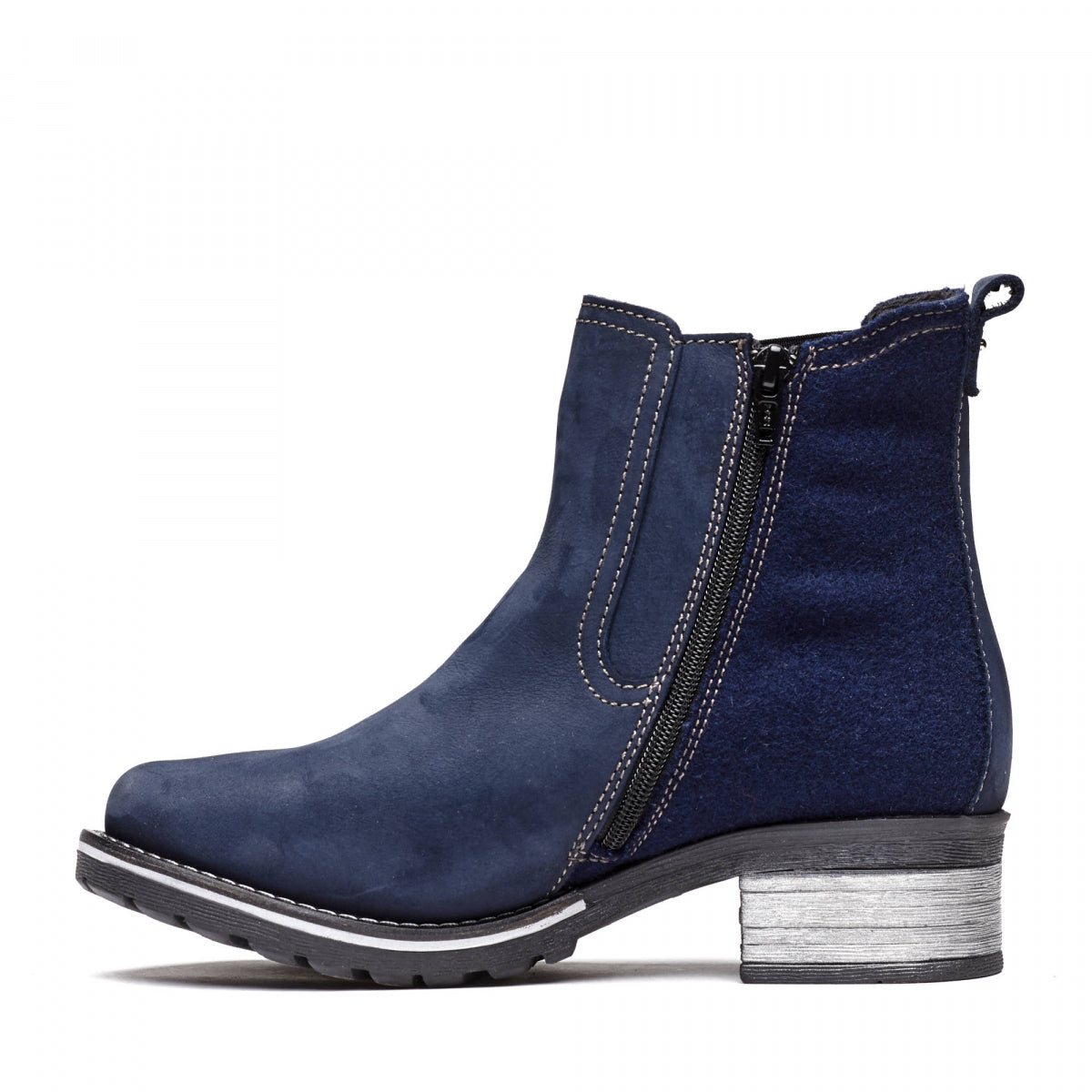 Kourtney Nubuck & Burel Wool Chelsea Boot