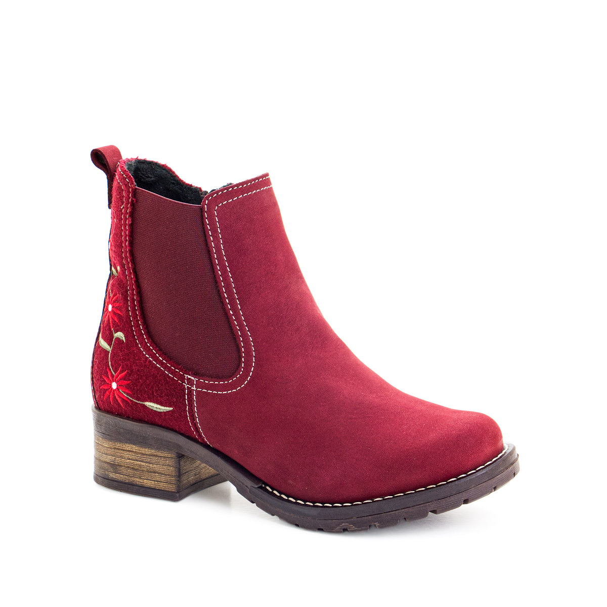 Kourtney Nubuck & Burel Wool Chelsea Boot