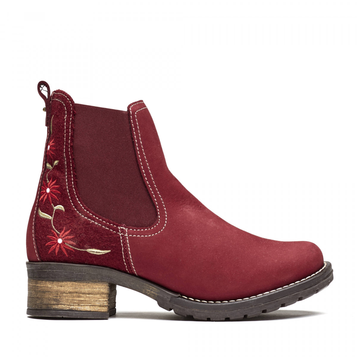 Kourtney Nubuck & Burel Wool Chelsea Boot