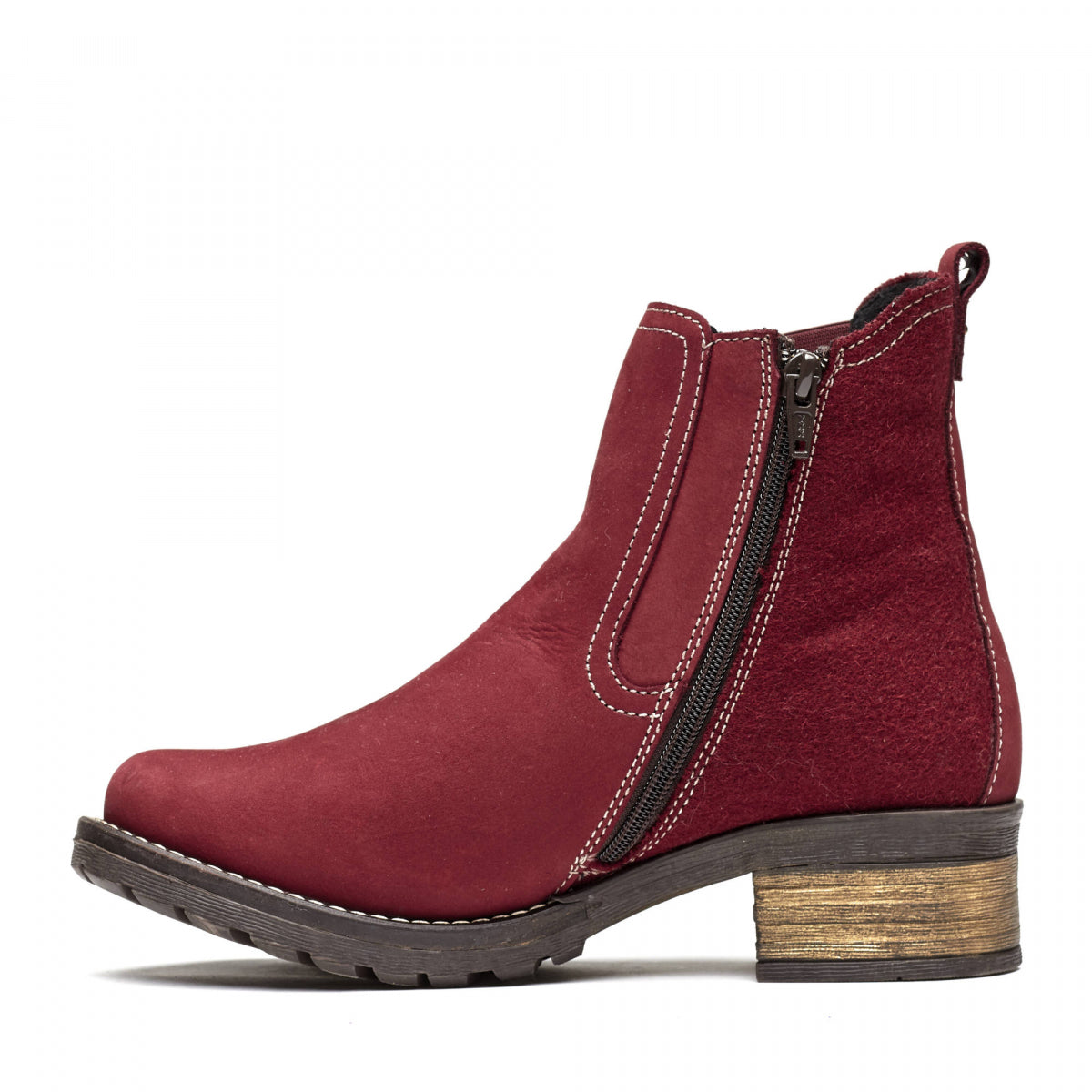 Kourtney Nubuck & Burel Wool Chelsea Boot