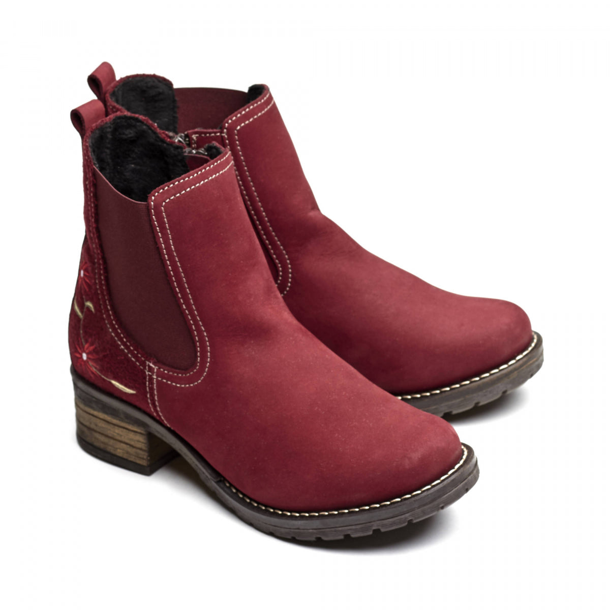 Kourtney Nubuck & Burel Wool Chelsea Boot