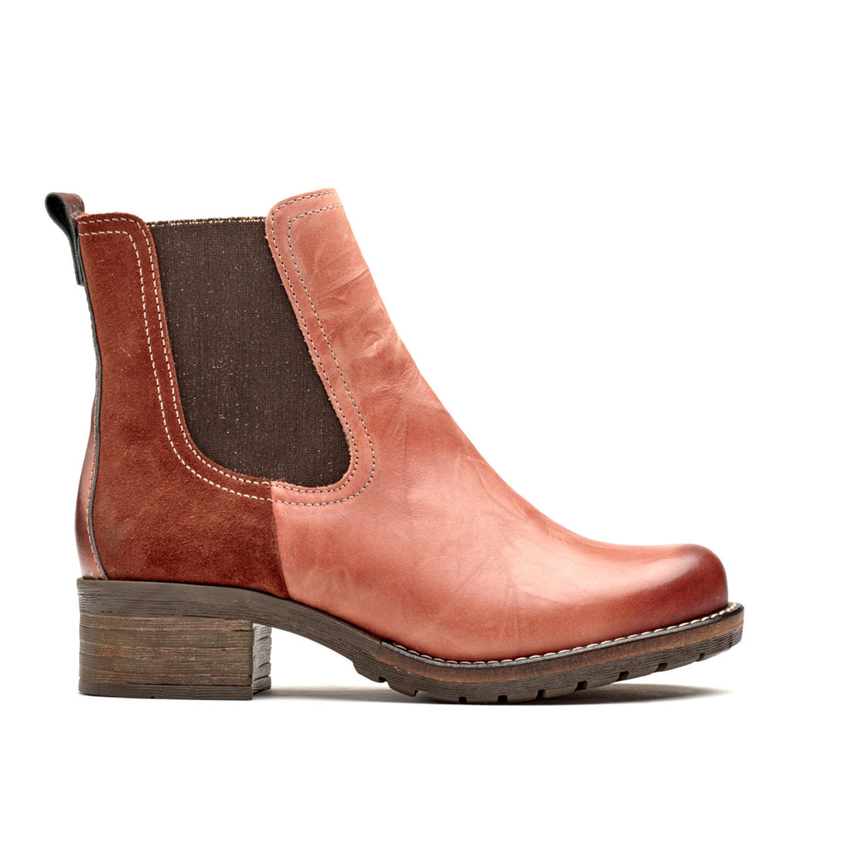 Kourtney Scrunched Leather Chelsea Boot