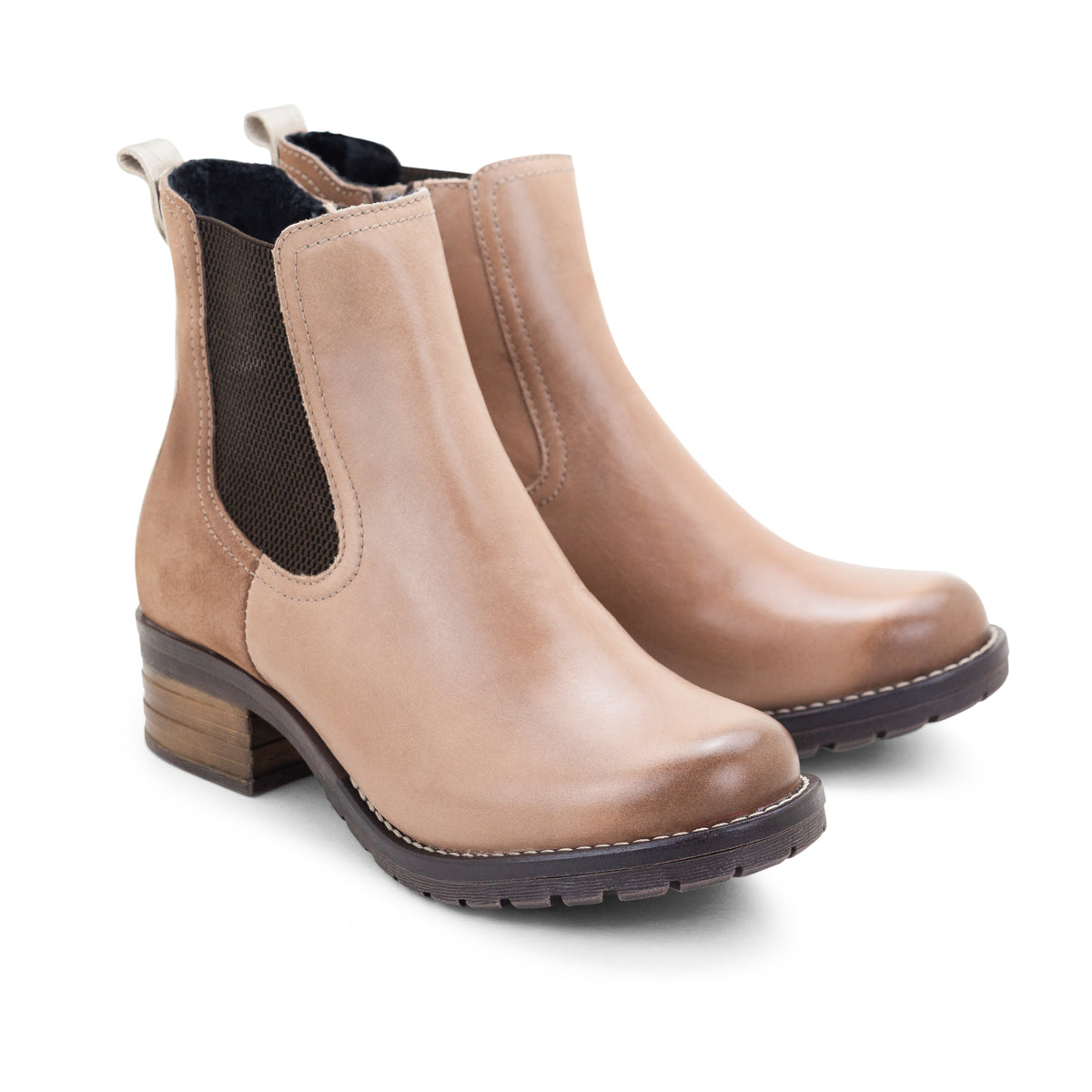 Kourtney Scrunched Leather Chelsea Boot