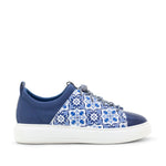 Oyster Bay Leather & Canvas Sneaker - Portuguese Tile