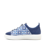Oyster Bay Leather & Canvas Sneaker - Portuguese Tile