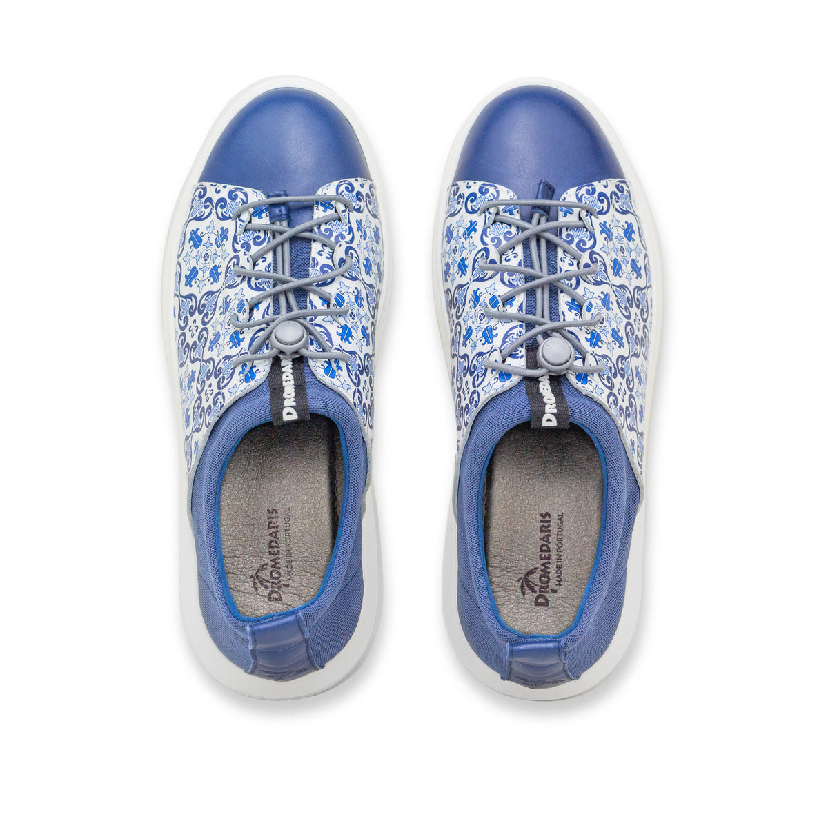 Oyster Bay Leather & Canvas Sneaker - Portuguese Tile