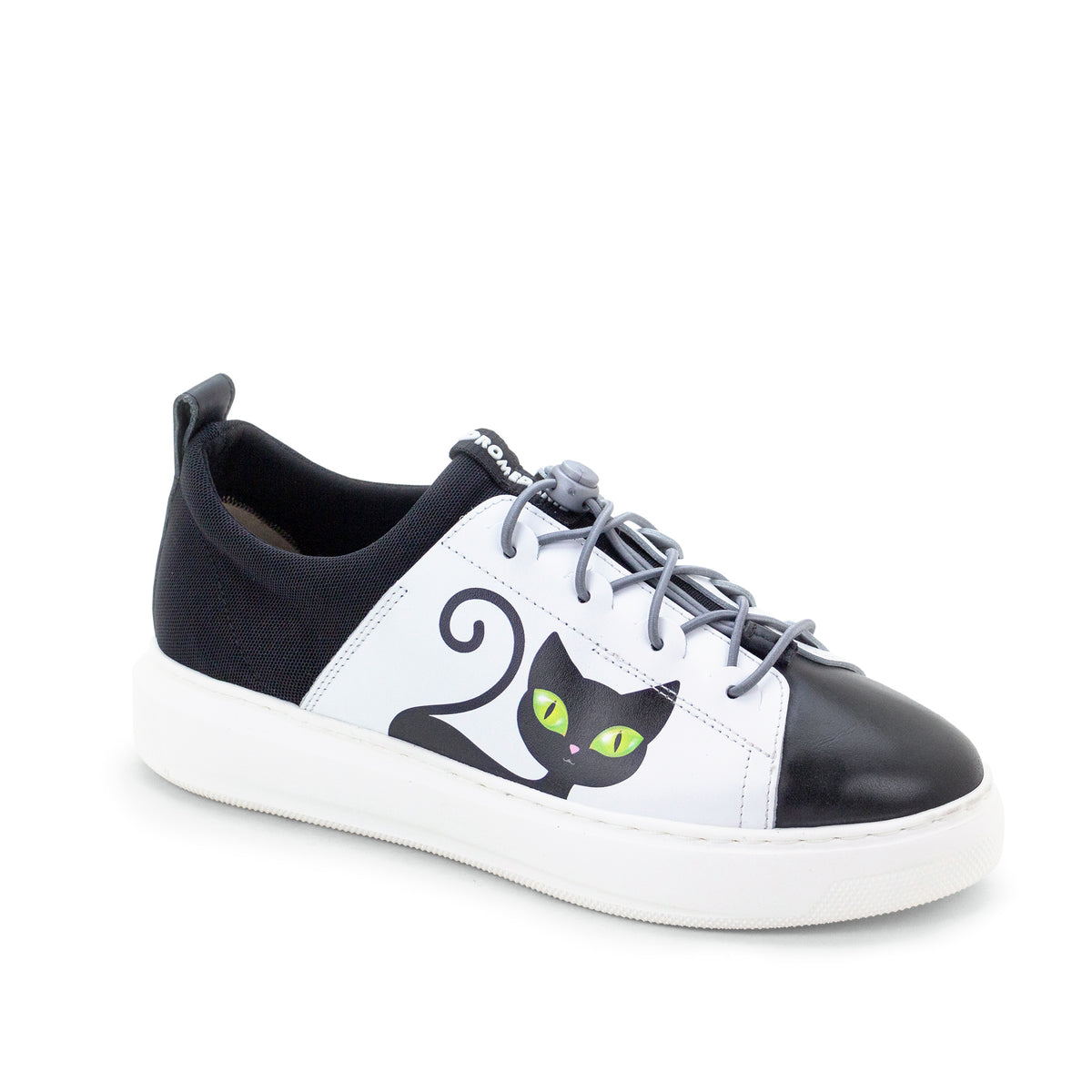 Oyster Bay Leather & Canvas Sneaker - Oki Black Cat