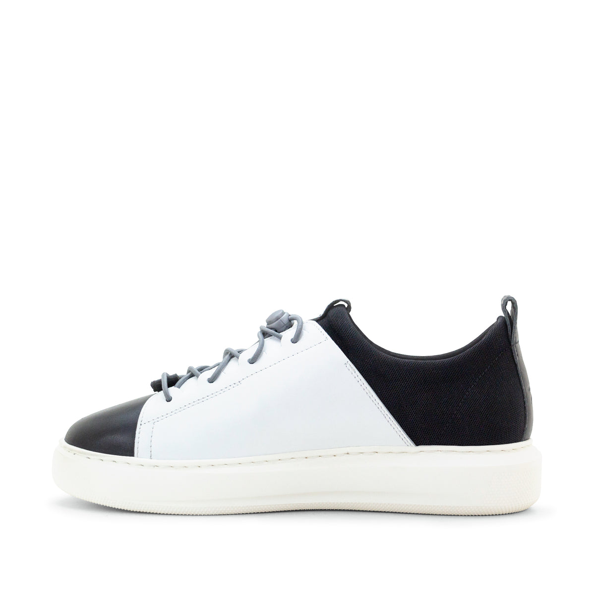 Oyster Bay Leather & Canvas Sneaker - Oki Black Cat