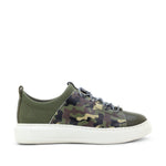 Oyster Bay Leather & Canvas Sneaker - Olive Camo