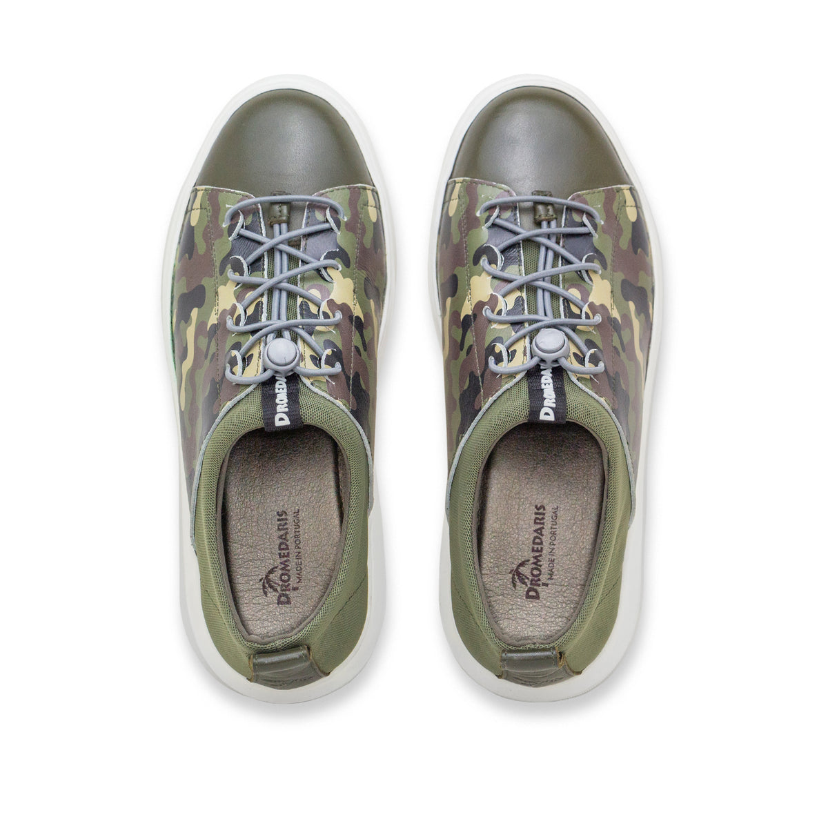 Oyster Bay Leather & Canvas Sneaker - Olive Camo
