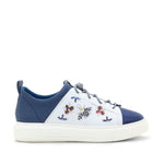 Oyster Bay Leather & Canvas Sneaker - Blue Bee