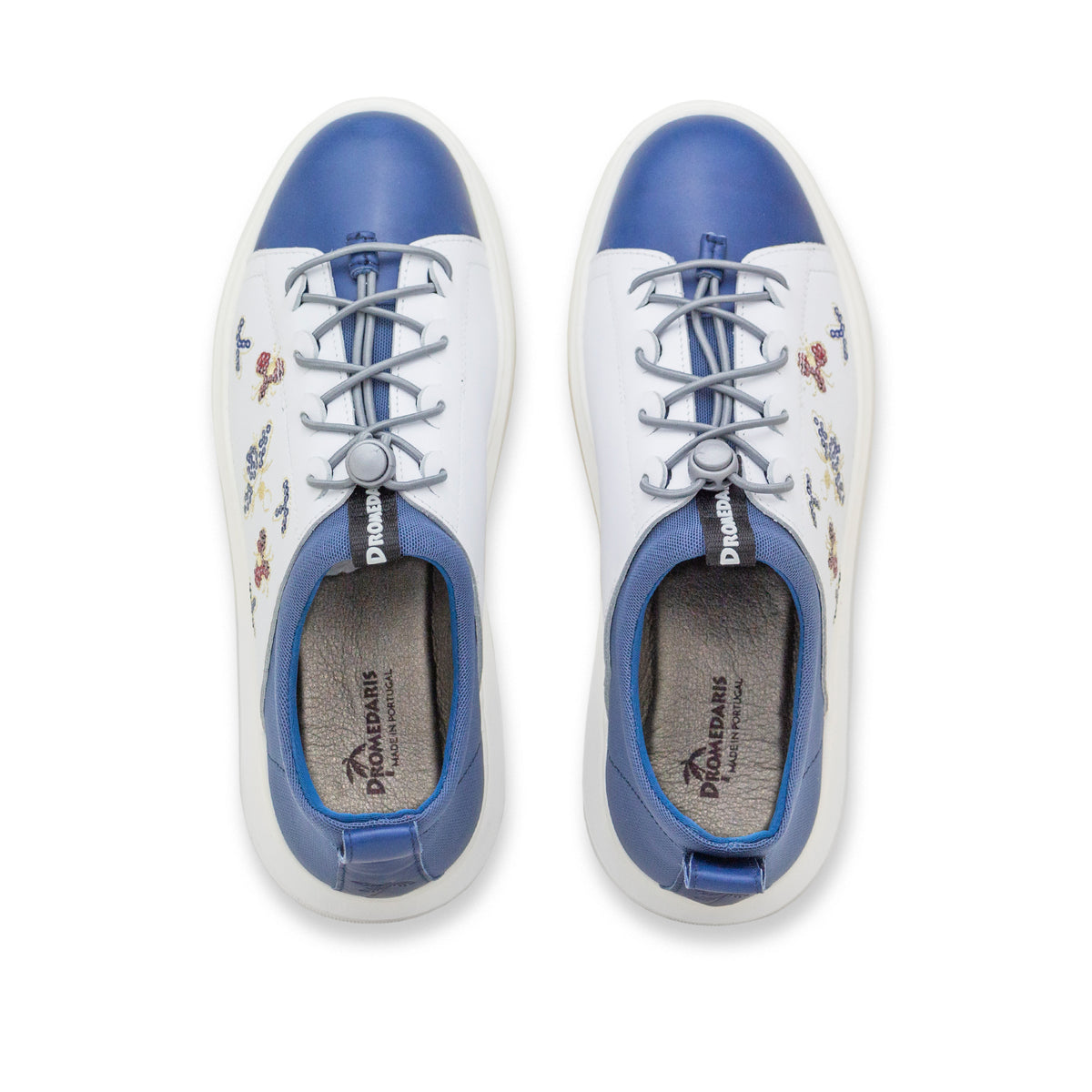 Oyster Bay Leather & Canvas Sneaker - Blue Bee