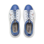 Oyster Bay Leather & Canvas Sneaker - Blue Bee