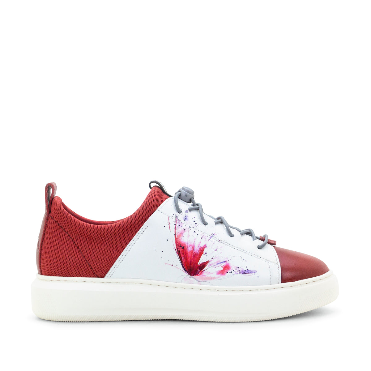 Oyster Bay Leather & Canvas Sneaker - Ophelia Butterfly